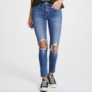 LEVI’S 721 High Rise Destructed Skinny Jeans